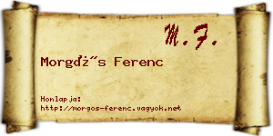 Morgós Ferenc névjegykártya